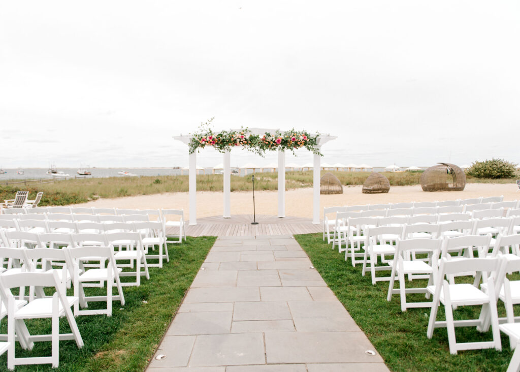 ocean view ceremony space at Chatham Bars Inn in Cape Cod